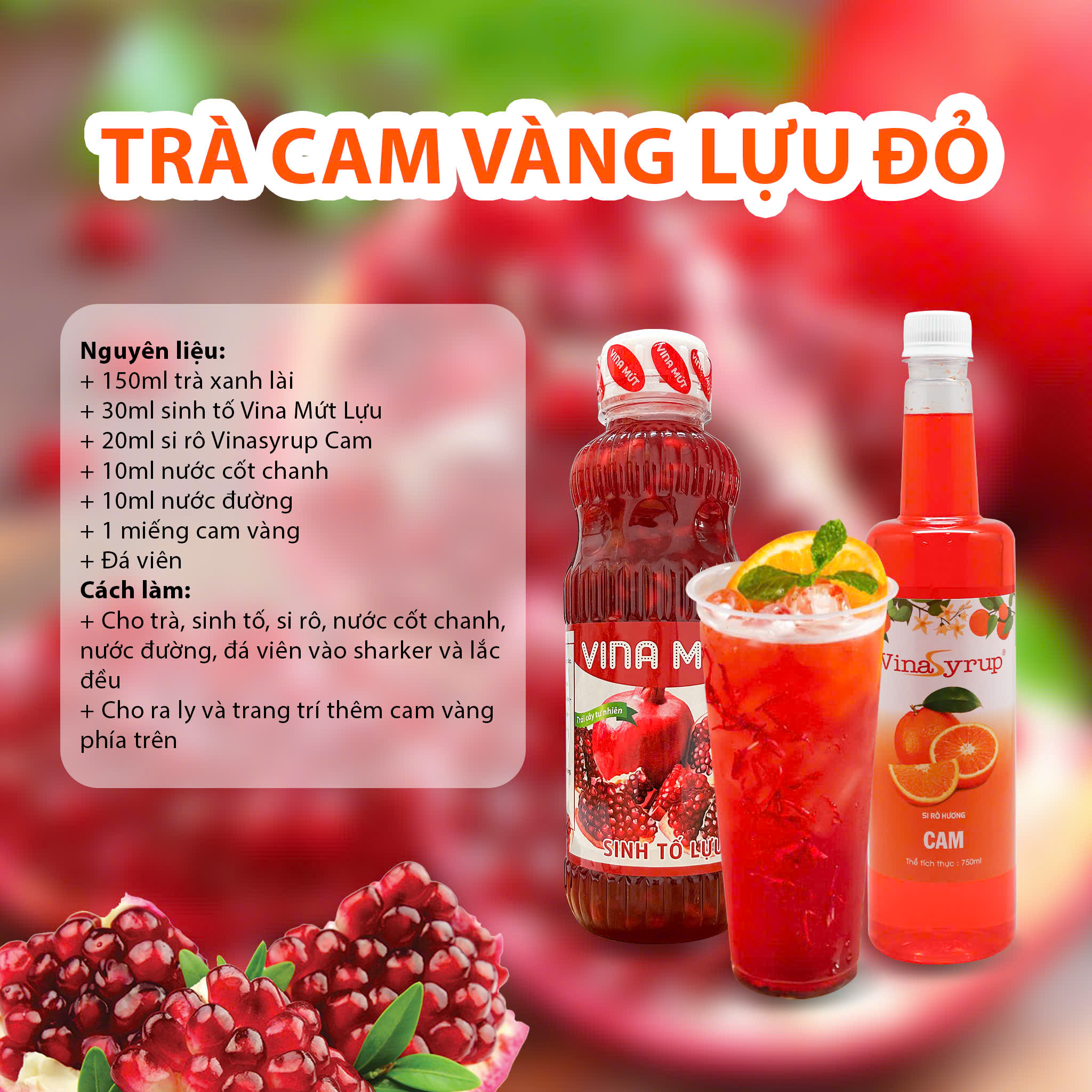 Trà Cam Vàng Lựu Đỏ